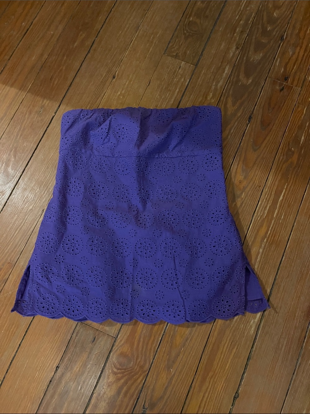 J. Crew Purple Cotton Lined tube top